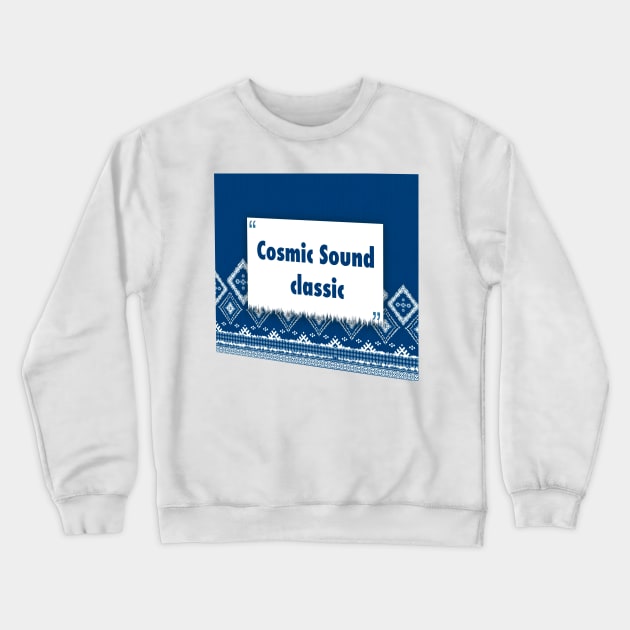 Cosmic Sound classic ikat Crewneck Sweatshirt by Black Cat